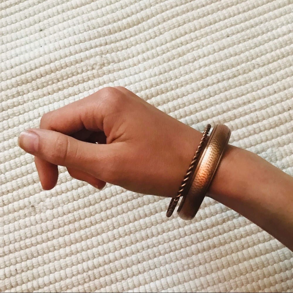 Copper bangle set